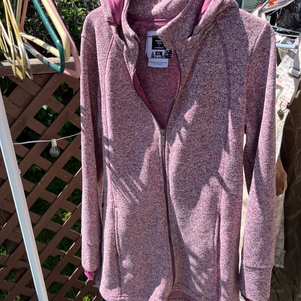 Kyodan Marled Pink Zip-Up Hoodie